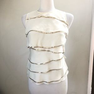 NWT Michael Kors Sequin Ruffle Blouse